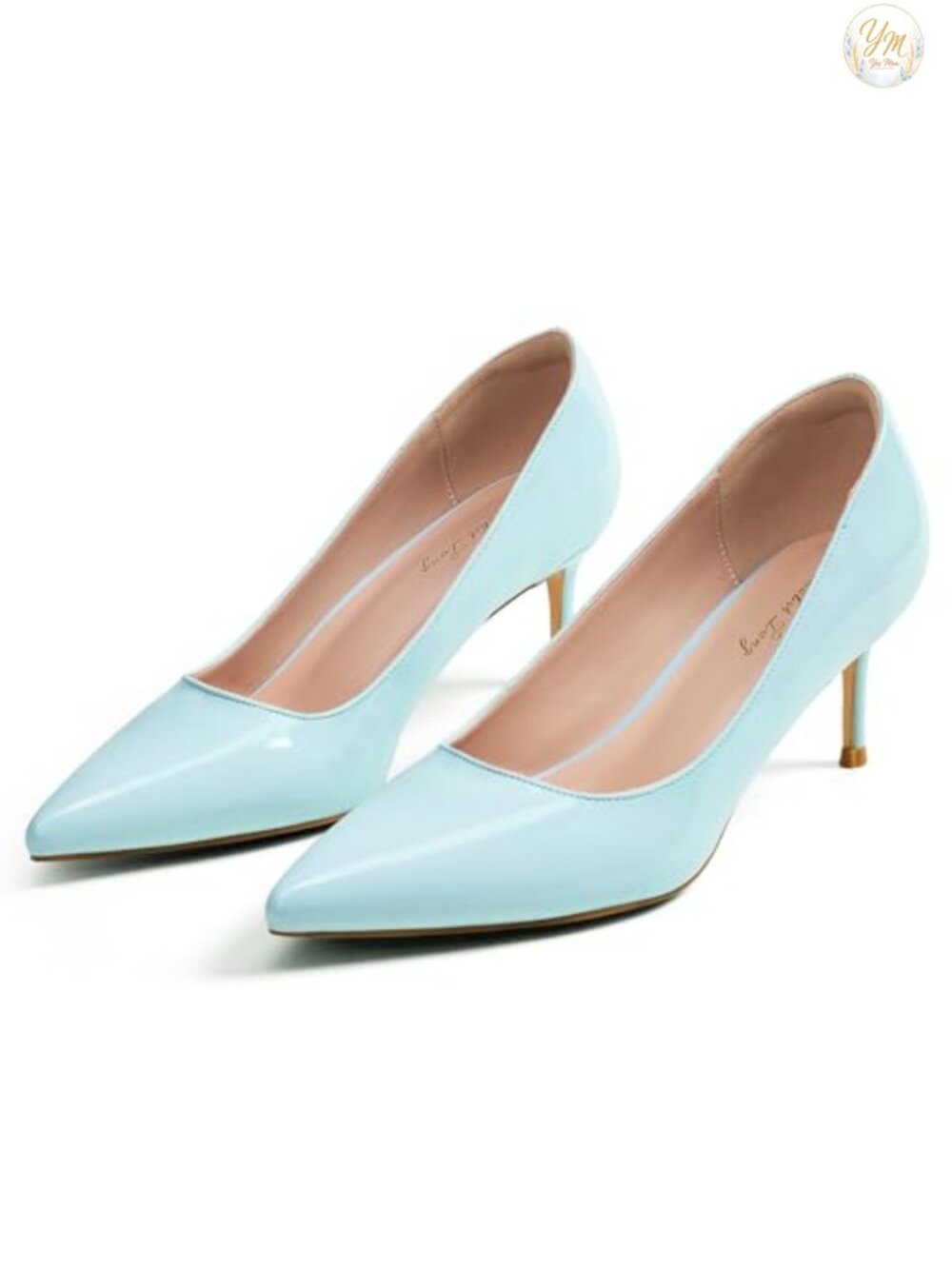 Kitten Heel Pointed Toe Pumps Patent Leather Suede Comfort Low Heel